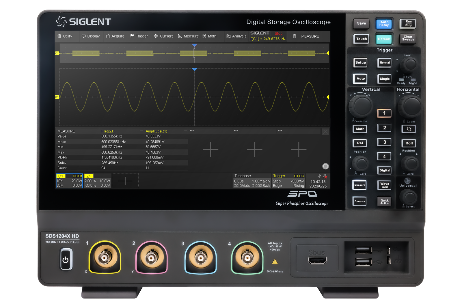 SDS1000X HD — 12-bit HD Oscilloscopes, 100 MHz to 200 MHz
